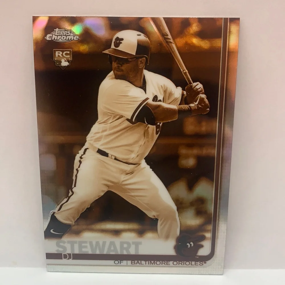 2019 Topps Chrome DJ Stewart Orioles Sepia RC #135 (MISC9)